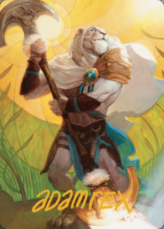 Ajani, Sleeper Agent Art Card (Gold-Stamped Signature) [Dominaria United Art Series] | Tables and Towers