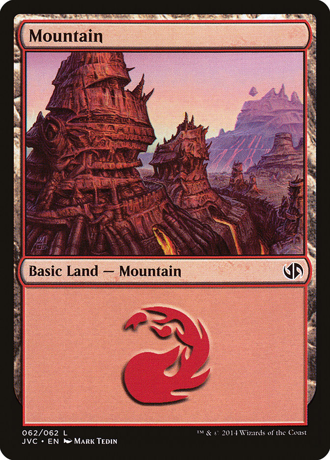 Mountain (62) [Duel Decks Anthology] | Tables and Towers