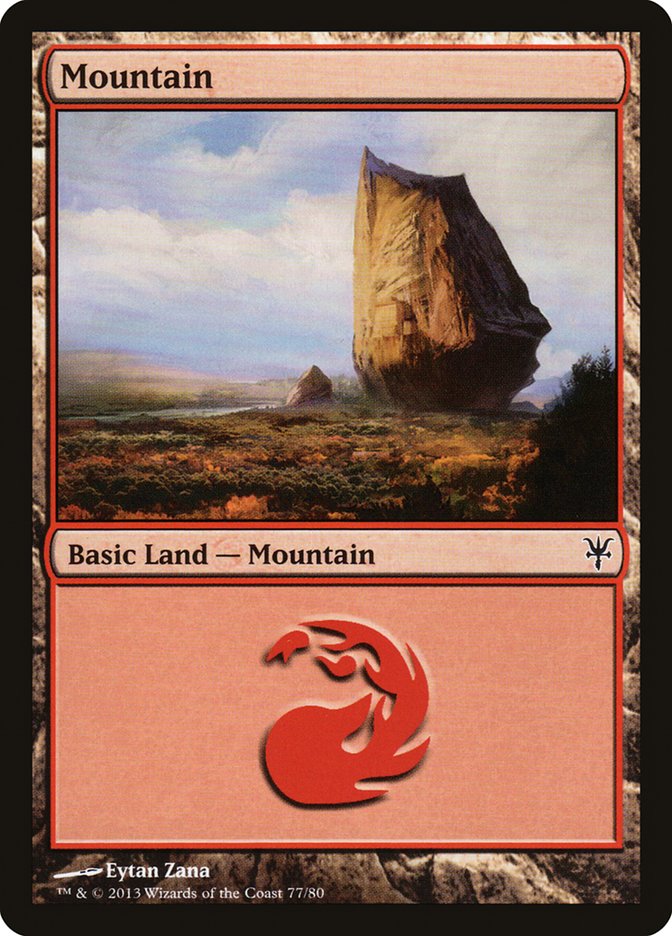 Mountain (77) [Duel Decks: Sorin vs. Tibalt] | Tables and Towers