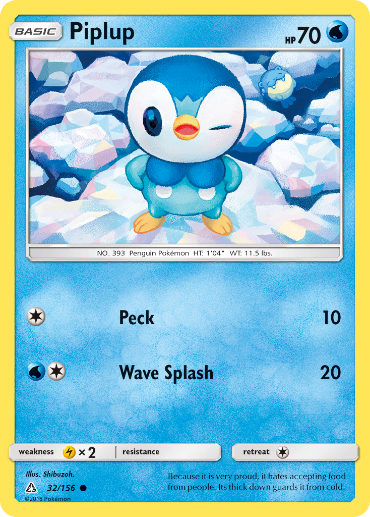 Piplup (32/156) [Sun & Moon: Ultra Prism] | Tables and Towers