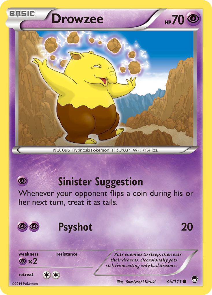 Drowzee (35/111) [XY: Furious Fists] | Tables and Towers