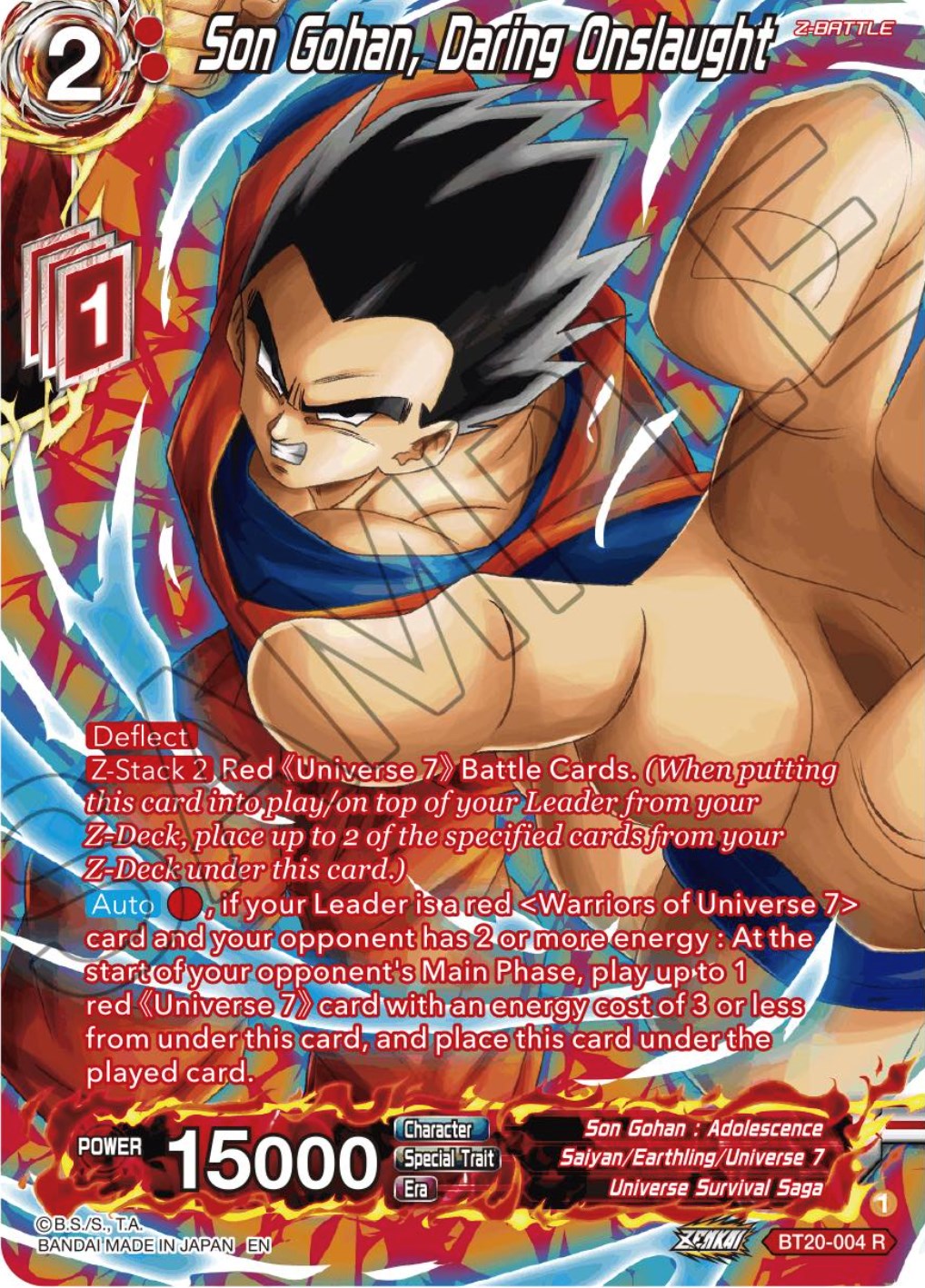 Son Gohan, Daring Onslaught (Silver Foil) (BT20-004) [Power Absorbed] | Tables and Towers