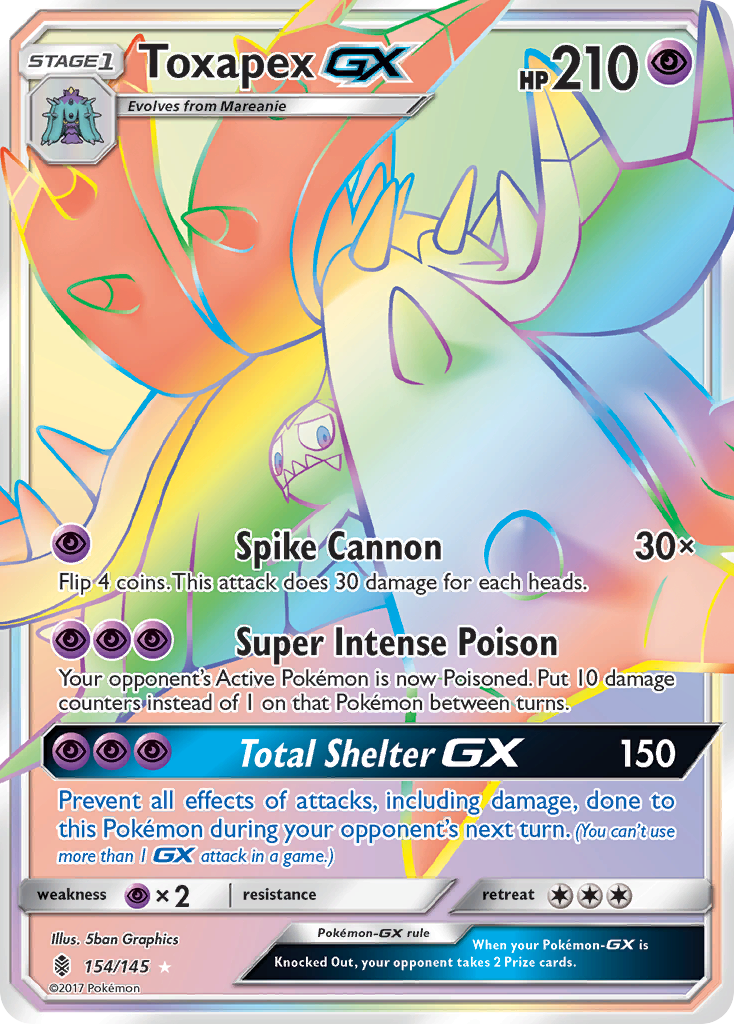 Toxapex GX (154/145) [Sun & Moon: Guardians Rising] | Tables and Towers