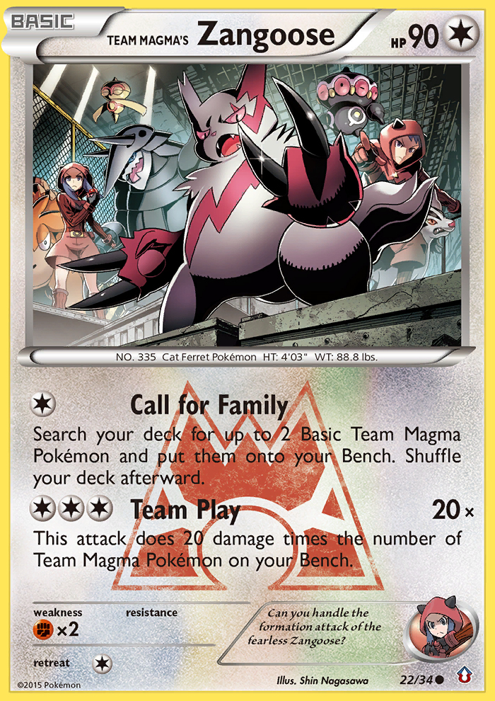 Team Magma's Zangoose (22/34) [XY: Double Crisis] | Tables and Towers