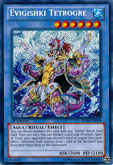 Evigishki Tetrogre [HA06-EN018] Secret Rare | Tables and Towers