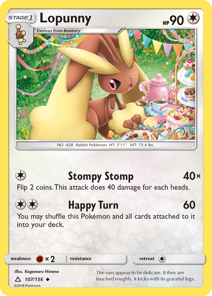 Lopunny (107/156) [Sun & Moon: Ultra Prism] | Tables and Towers