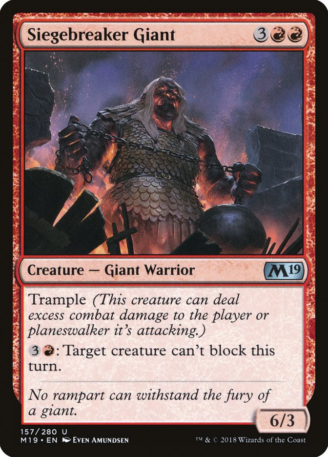 Siegebreaker Giant [Core Set 2019] | Tables and Towers