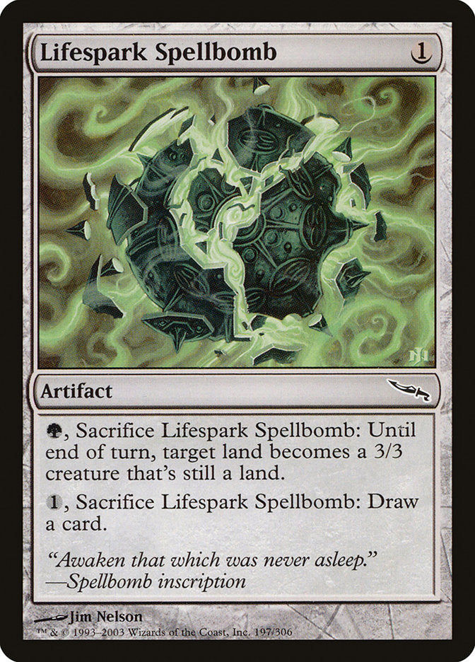 Lifespark Spellbomb [Mirrodin] | Tables and Towers