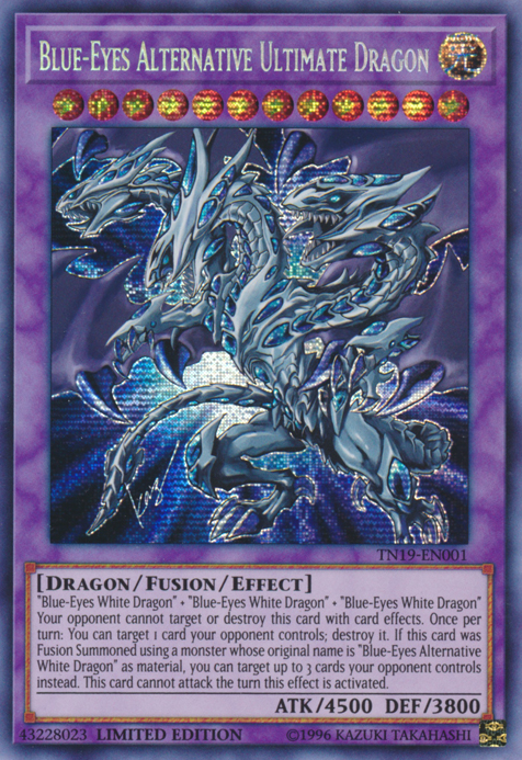 Blue-Eyes Alternative Ultimate Dragon [TN19-EN001] Prismatic Secret Rare | Tables and Towers