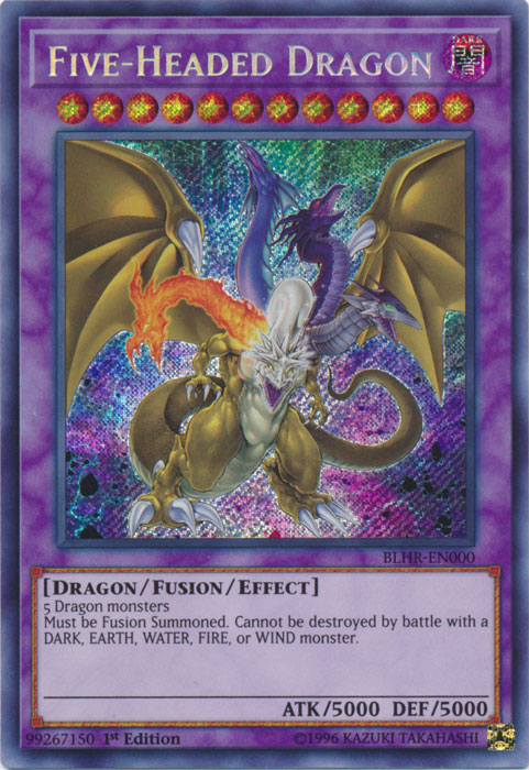 Five-Headed Dragon [BLHR-EN000] Secret Rare | Tables and Towers