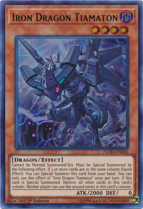 Iron Dragon Tiamaton [FLOD-EN032] Ultra Rare | Tables and Towers