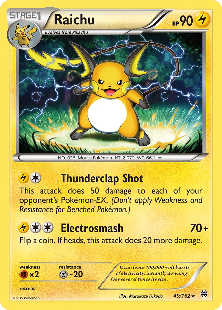 Raichu (49/162) (Theme Deck Exclusive) [XY: BREAKthrough] | Tables and Towers