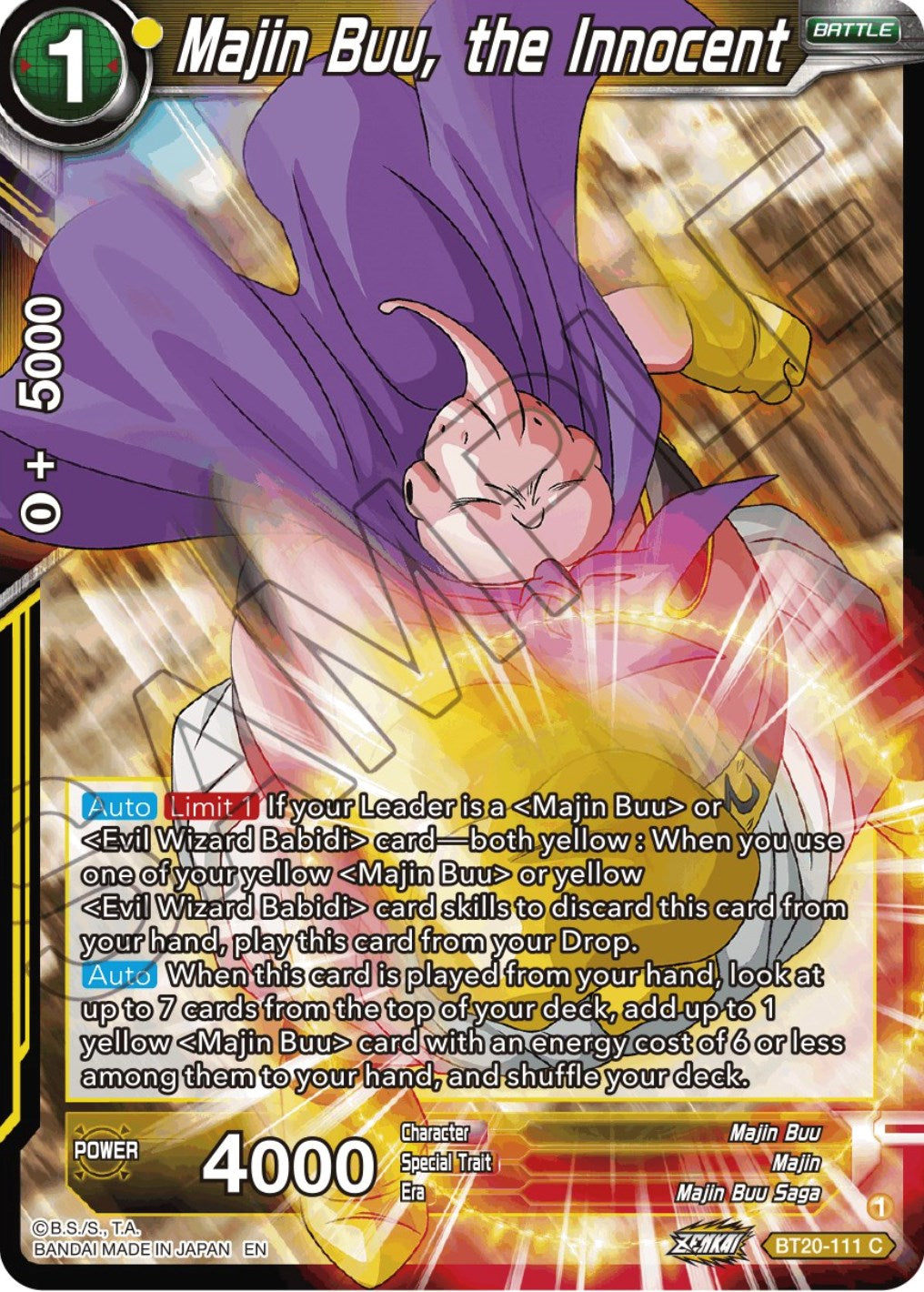 Majin Buu, the Innocent (BT20-111) [Power Absorbed] | Tables and Towers