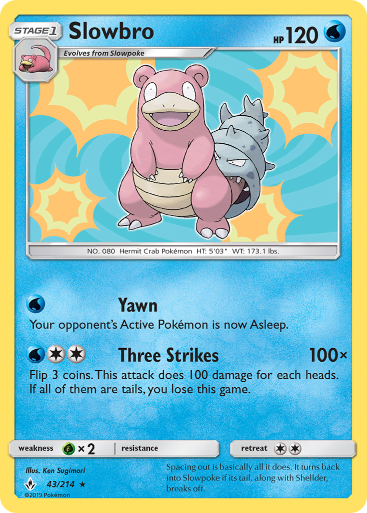 Slowbro (43/214) [Sun & Moon: Unbroken Bonds] | Tables and Towers