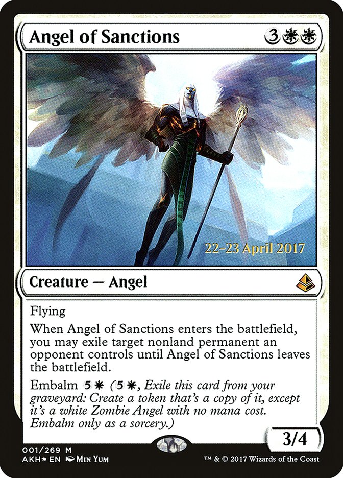 Angel of Sanctions [Amonkhet Prerelease Promos] | Tables and Towers