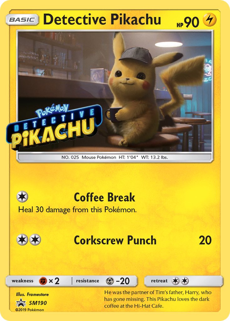 Detective Pikachu (SM190) (Stamped) [Sun & Moon: Black Star Promos] | Tables and Towers