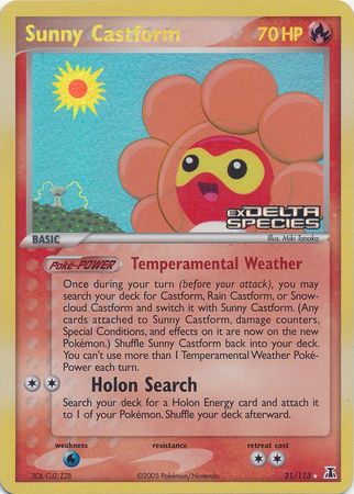 Sunny Castform (31/113) (Stamped) [EX: Delta Species] | Tables and Towers