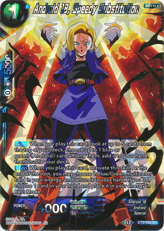 Android 18, Speedy Substitution (BT8-033) [Malicious Machinations] | Tables and Towers