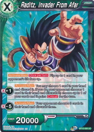 Raditz, Invader From Afar (BT12-058) [Vicious Rejuvenation] | Tables and Towers