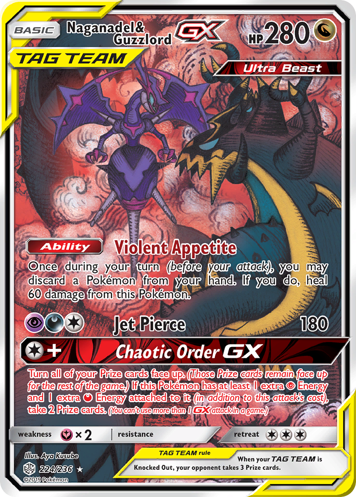 Naganadel & Guzzlord GX (224/236) [Sun & Moon: Cosmic Eclipse] | Tables and Towers