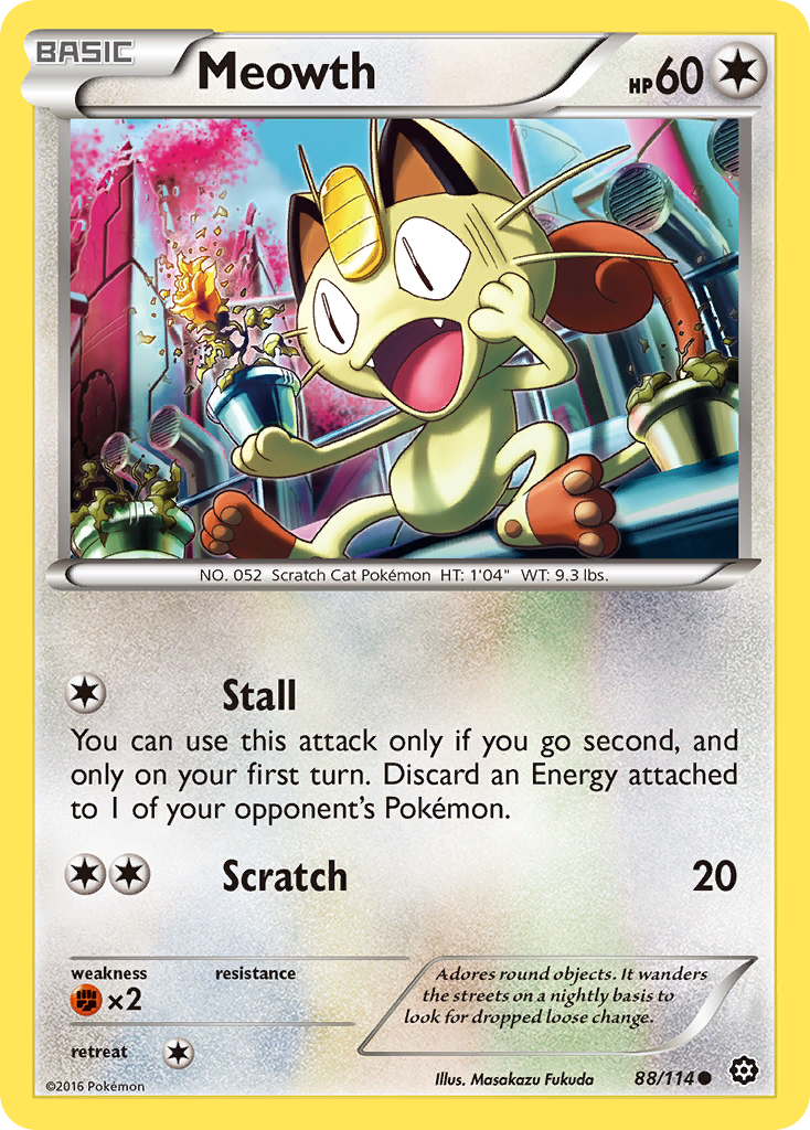 Meowth (88/114) [XY: Steam Siege] | Tables and Towers