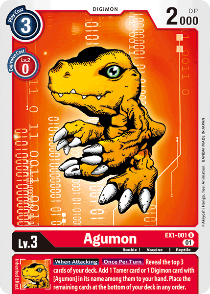 Agumon [EX1-001] [Classic Collection] | Tables and Towers