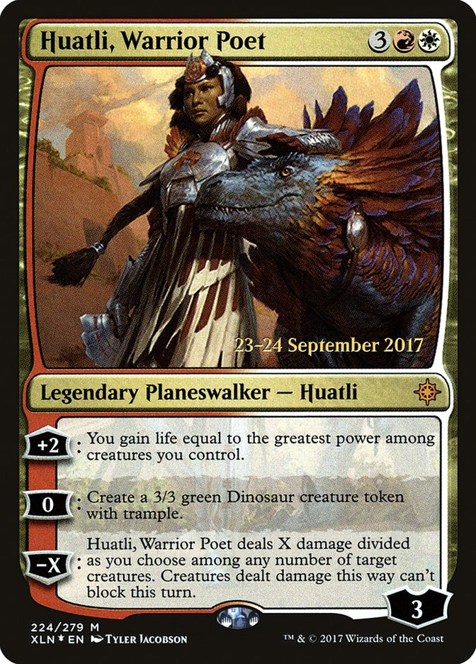 Huatli, Warrior Poet [Ixalan Prerelease Promos] | Tables and Towers