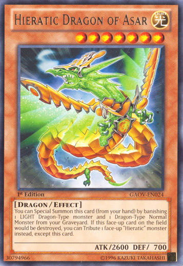 Hieratic Dragon of Asar [GAOV-EN024] Rare | Tables and Towers