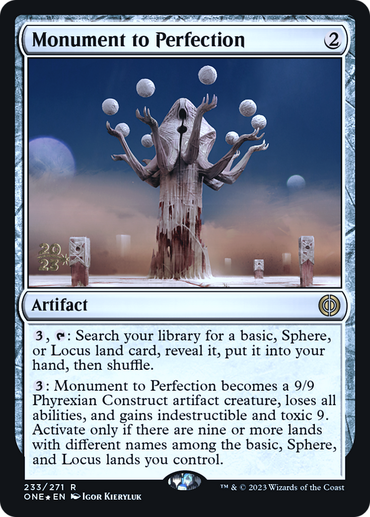 Monument to Perfection [Phyrexia: All Will Be One Prerelease Promos] | Tables and Towers