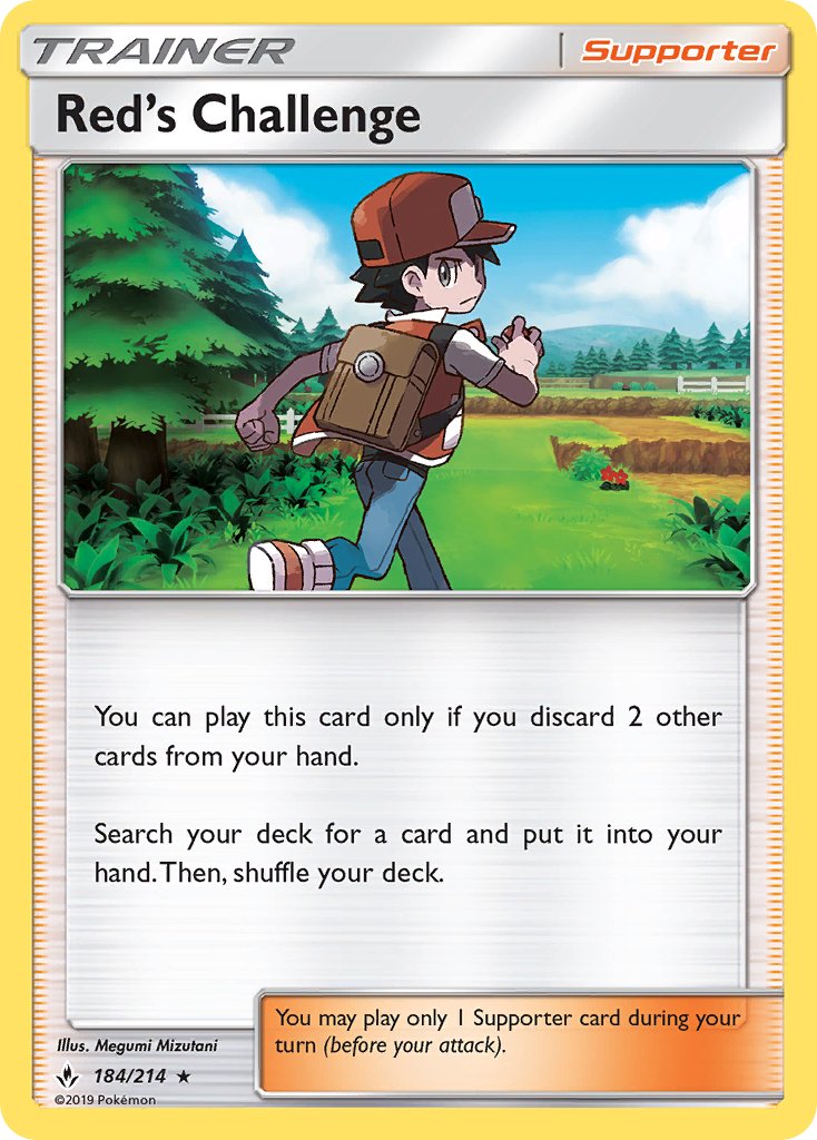 Red's Challenge (184/214) (Theme Deck Exclusive) [Sun & Moon: Unbroken Bonds] | Tables and Towers