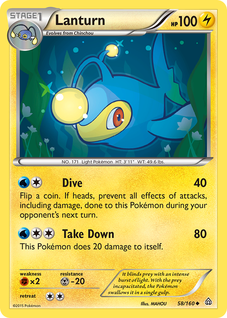 Lanturn (58/160) [XY: Primal Clash] | Tables and Towers