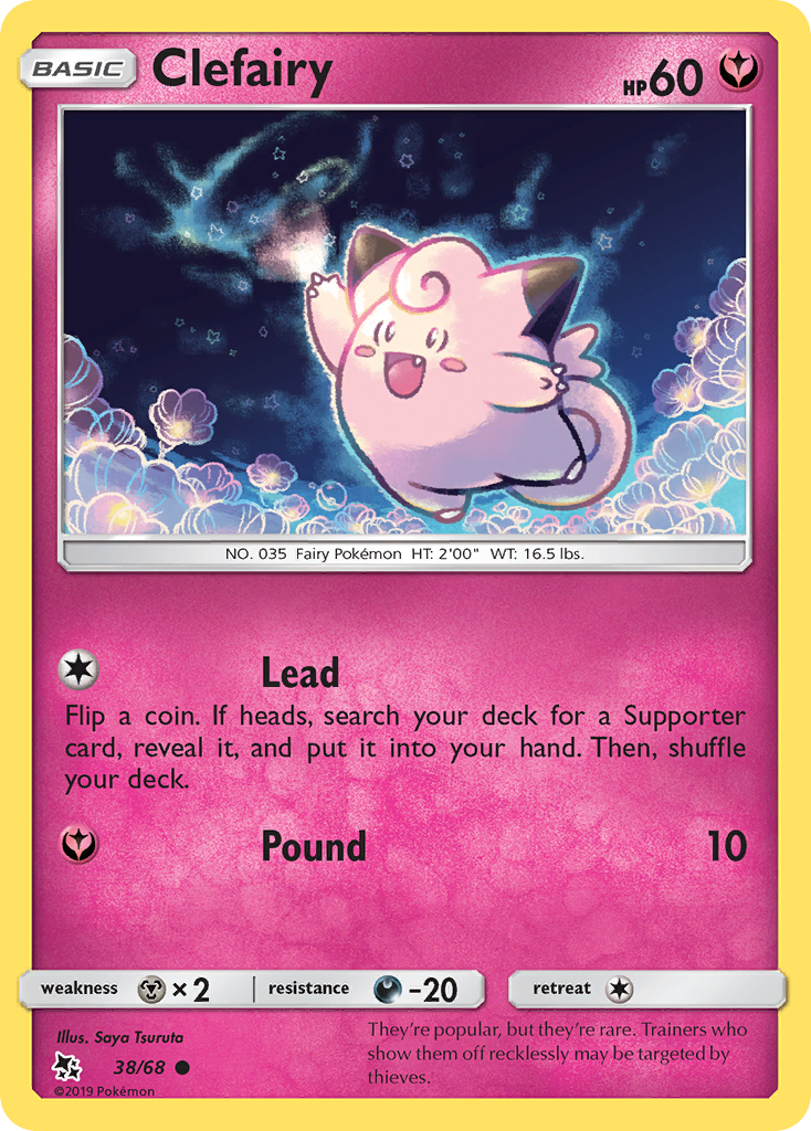 Clefairy (38/68) [Sun & Moon: Hidden Fates] | Tables and Towers