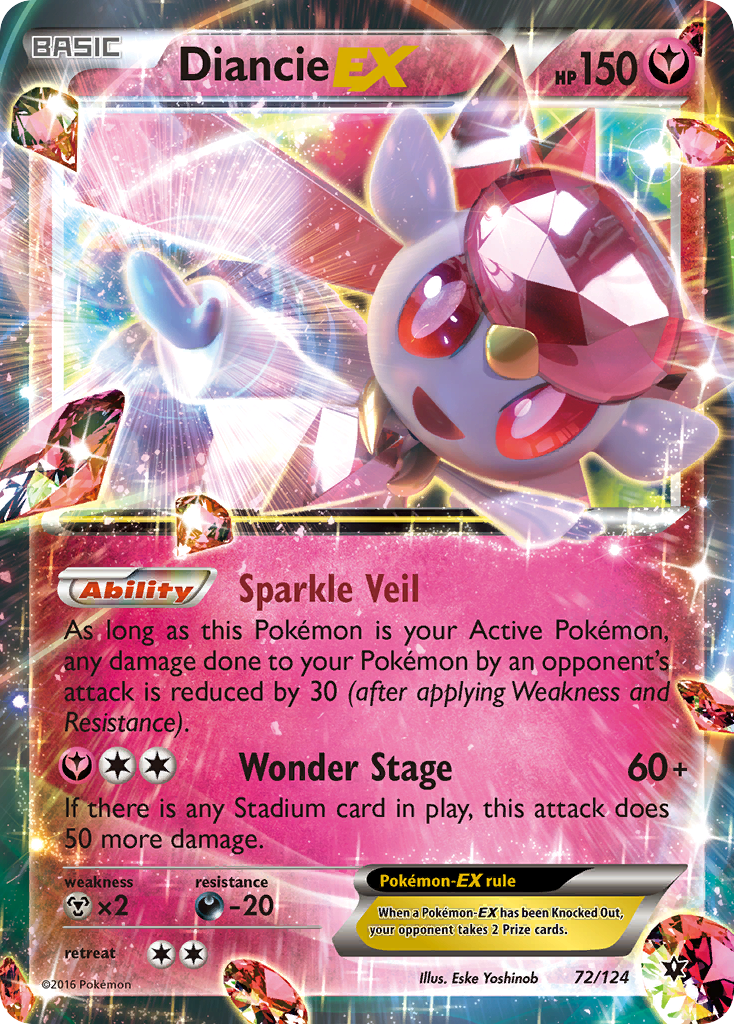 Diancie EX (72/124) [XY: Fates Collide] | Tables and Towers