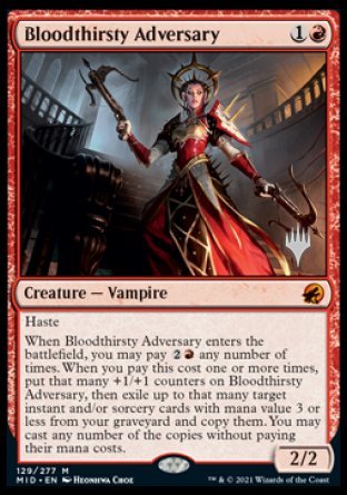 Bloodthirsty Adversary (Promo Pack) [Innistrad: Midnight Hunt Promos] | Tables and Towers