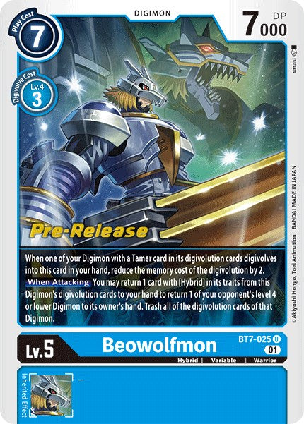 Beowolfmon [BT7-025] [Next Adventure Pre-Release Cards] | Tables and Towers