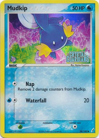 Mudkip (58/100) (Stamped) [EX: Crystal Guardians] | Tables and Towers