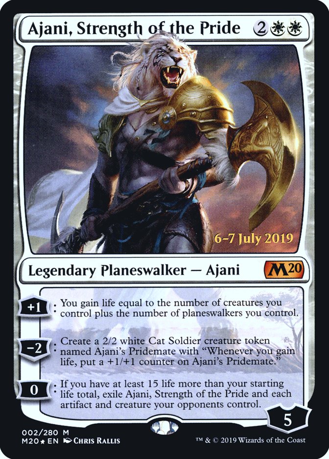 Ajani, Strength of the Pride [Core Set 2020 Prerelease Promos] | Tables and Towers