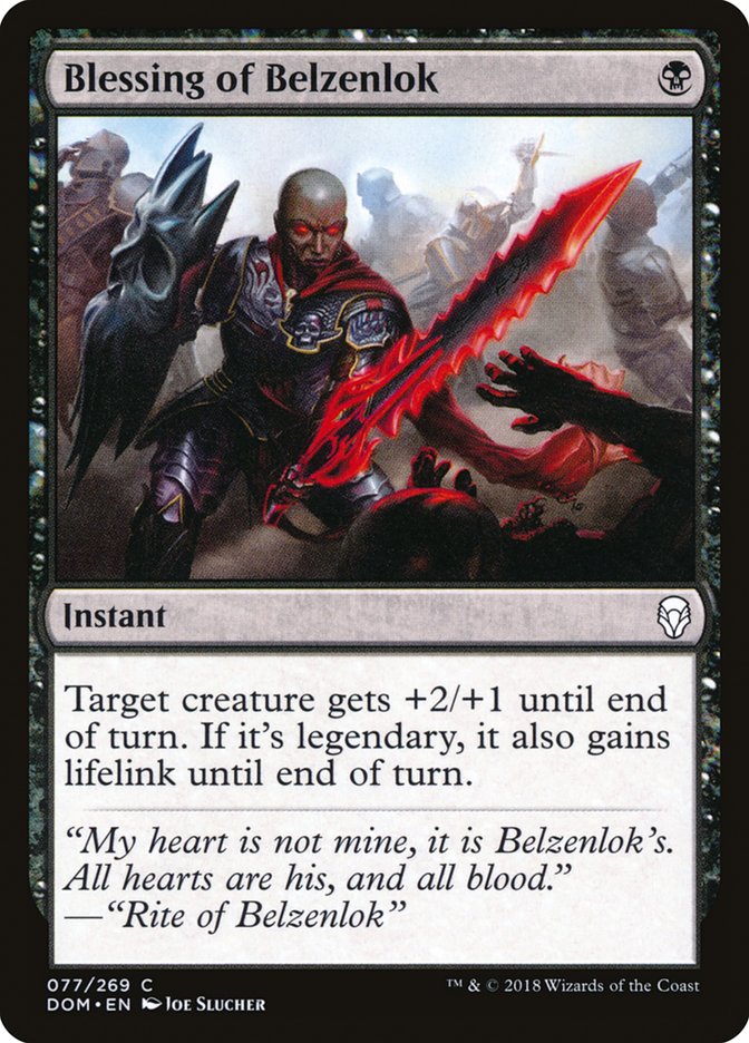 Blessing of Belzenlok [Dominaria] | Tables and Towers