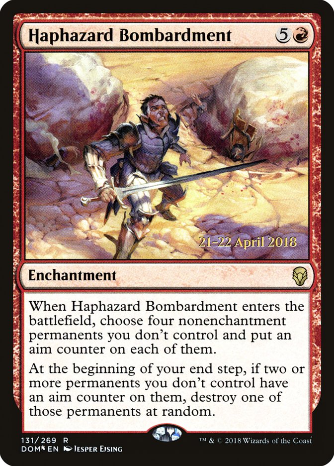 Haphazard Bombardment [Dominaria Prerelease Promos] | Tables and Towers