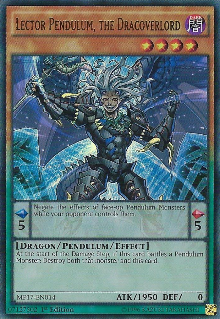 Lector Pendulum, the Dracoverlord [MP17-EN014] Ultra Rare | Tables and Towers