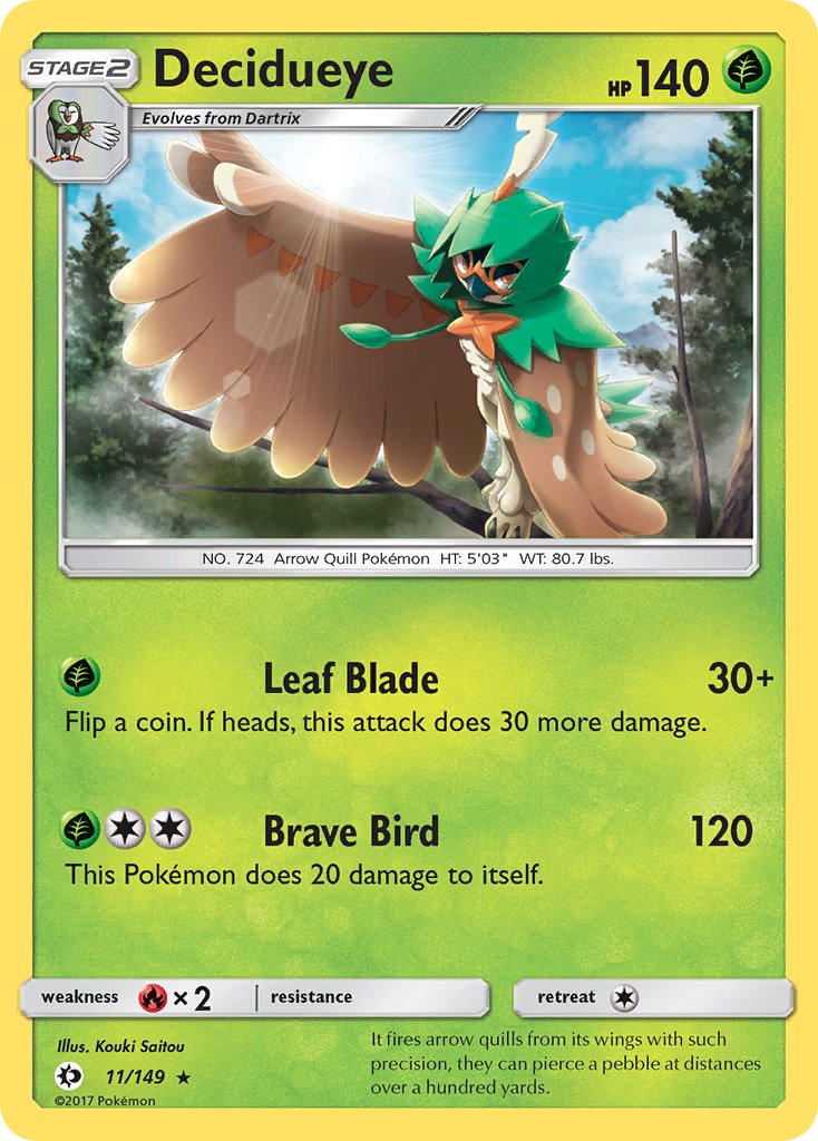 Decidueye (11/149) (Theme Deck Exclusive) [Sun & Moon: Base Set] | Tables and Towers