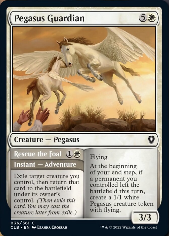 Pegasus Guardian // Rescue the Foal [Commander Legends: Battle for Baldur's Gate] | Tables and Towers