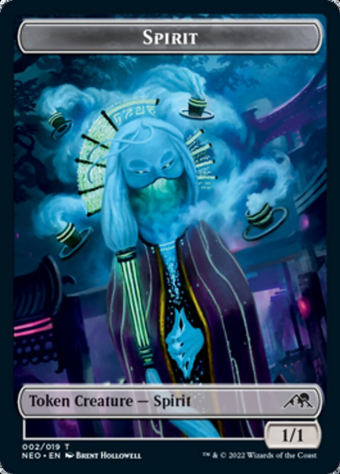 Spirit (002) // Treasure Double-Sided Token [Kamigawa: Neon Dynasty Tokens] | Tables and Towers