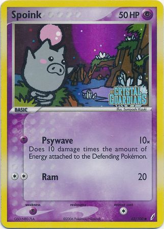 Spoink (62/100) (Stamped) [EX: Crystal Guardians] | Tables and Towers