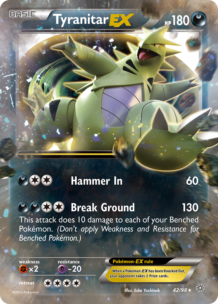 Tyranitar EX (42/98) [XY: Ancient Origins] | Tables and Towers