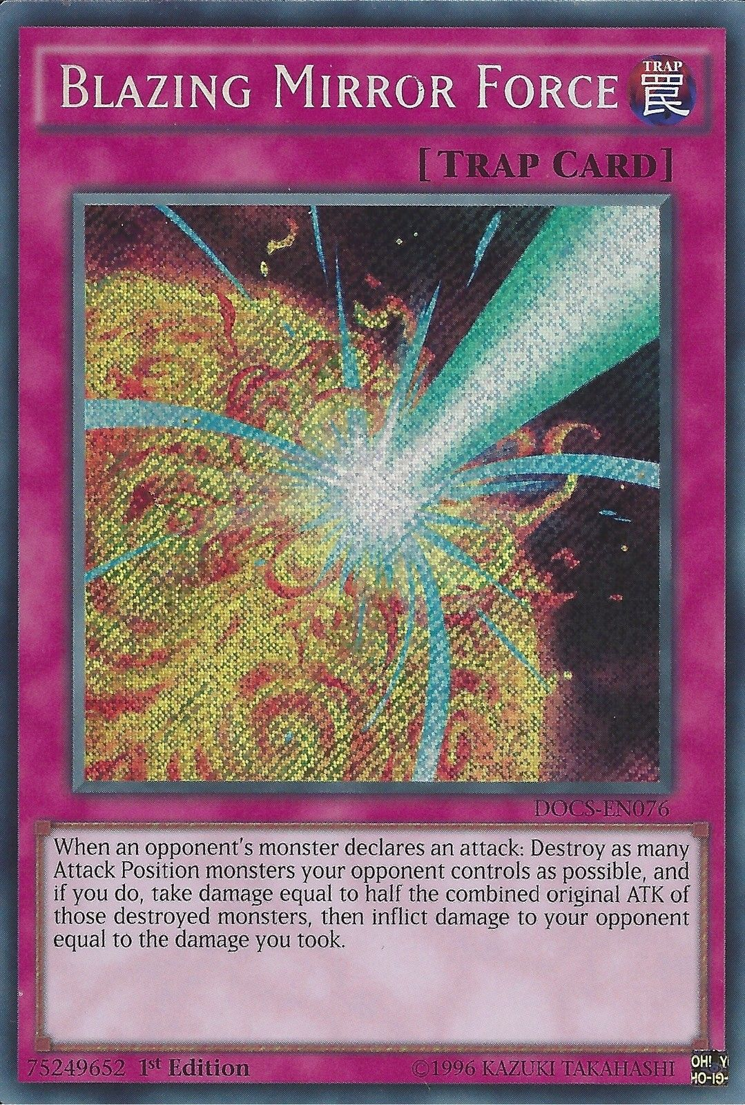 Blazing Mirror Force [DOCS-EN076] Secret Rare | Tables and Towers