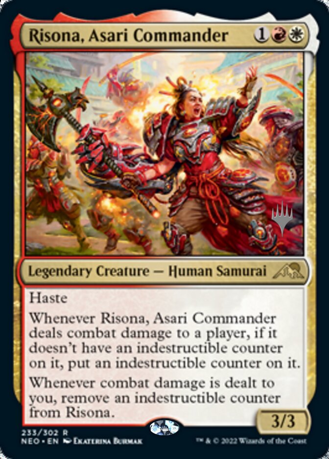 Risona, Asari Commander (Promo Pack) [Kamigawa: Neon Dynasty Promos] | Tables and Towers