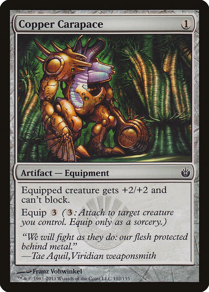 Copper Carapace [Mirrodin Besieged] | Tables and Towers