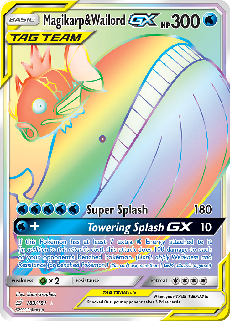 Magikarp & Wailord GX (183/181) [Sun & Moon: Team Up] | Tables and Towers