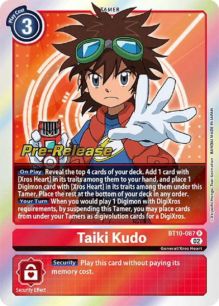 Taiki Kudo [BT10-087] [Xros Encounter Pre-Release Cards] | Tables and Towers